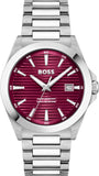 Buy Shop Hugo Boss Strike Red Dial Silver Steel Strap Watch for Men - 1514174 USA Online