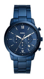 Buy Shop Fossil Neutra Chronograph Blue Dial Blue Steel Strap Watch for Men - FS5826 USA Online