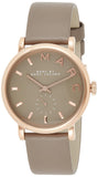 Buy Shop Marc Jacobs Baker Grey Dial Grey Leather Strap Watch for Women - MBM1266 USA Online