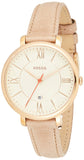 Buy Shop Fossil Jacqueline White Dial Brown Leather Strap Watch for Women - ES3487 USA Online