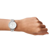 Buy Shop Fossil Jacqueline White Dial Silver Steel Strap Watch for Women - ES3545 USA Online
