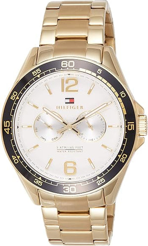 Buy Shop Tommy Hilfiger Sport White Dial Gold Steel Strap Watch for Men - 1791365 USA Online