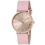 Buy Shop Coach Delancey Gold Dial Pink Leather Strap Watch for Women - 14503332 USA Online