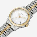 Buy Shop Gucci G Timeless Diamonds Mother of Pearl Dial Two Tone Steel Strap Watch For Women - YA126413 USA Online