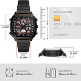 Buy Shop Fossil Retro Analog-Digital Black Dial Black Steel Strap Watch for Men - FS5891 USA Online