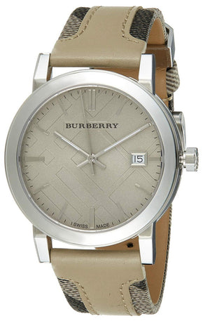 Buy Shop Burberry The City Beige Dial Tan Leather Strap Watch for Women - BU9021 USA Online