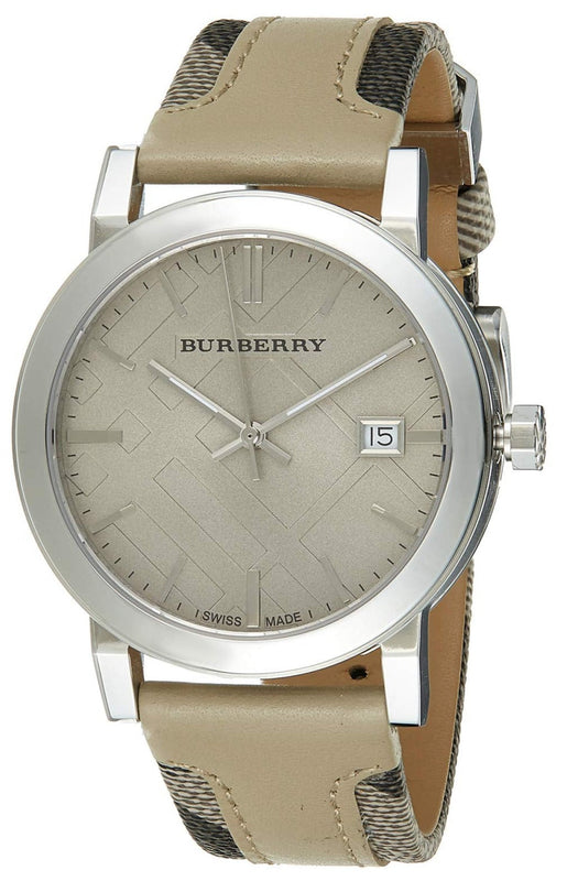 Buy Shop Burberry The City Beige Dial Tan Leather Strap Watch for Women - BU9021 USA Online