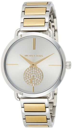 Buy Shop Michael Kors Silver Dial Two Tone Steel Strap Watch for Women - MK3679 USA Online