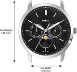 Buy Shop Fossil Neutra Minimalist Moonphase Black Dial Black Leather Strap Watch for Men - FS5904 USA Online