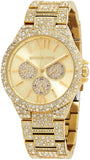Buy Shop Michael Kors Camille Pavé Crystals Gold Dial Gold Steel Strap Watch for Women - MK6958 USA Online