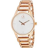 Buy Shop Calvin Klein Stately White Dial Gold Steel Strap Watch for Women - K3G2362W USA Online