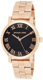 Buy Shop Michael Kors Noire Black Dial Rose Gold Steel Strap Watch for Women - MK3585 USA Online