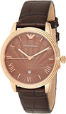 Buy Shop Emporio Armani Classic Quartz Brown Dial Brown Leather Strap Watch For Men - AR1613 USA Online