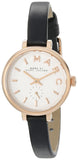 Buy Shop Marc Jacobs Sally White Dial Black Leather Strap Watch for Women - MBM1352 USA Online