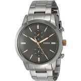 Buy Shop Fossil Townsman Chronograph Grey Dial Silver Steel Strap Watch for Men - FS5407 USA Online
