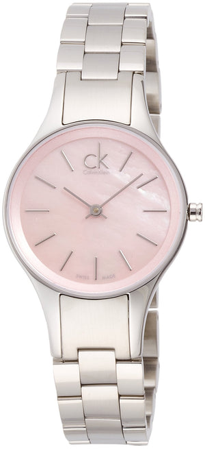 Buy Shop Calvin Klein Simplicity Pink Dial Silver Steel Strap Watch for Women - K432314E USA Online
