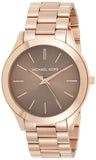 Buy Shop Michael Kors Slim Runway Brown Dial Rose Gold Stainless Steel Strap Watch for Women - MK3181 USA Online