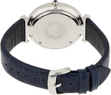 Buy Shop Emporio Armani Gianni T Bar Quartz Blue Dial Blue Leather Strap Watch For Men - AR11300 USA Online