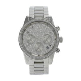 Buy Shop Michael Kors Ritz Chronograph Crystals Silver Dial Silver Steel Strap Watch For Women - MK7301 USA Online