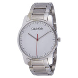 Buy Shop Calvin Klein City Quartz White Dial Silver Steel Strap Watch for Men - K2G2G1Z6 USA Online
