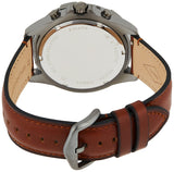 Buy Shop Fossil Garrett Chronograph Grey Dial Brown Leather Strap Watch for Men - FS5770 USA Online