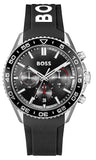 Buy Shop Hugo Boss Runner Chronograph Black Dial Black Silicone Strap Watch for Men - 1514141 USA Online
