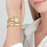 Buy Shop Just Cavalli Aversa Silver Dial Gold Steel Strap Watch for Women - JC1L222M0025 USA Online