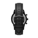 Buy Shop Fossil Goodwin Chronograph Black Dial Black Leather Strap Watch for Men - FS5585 USA Online