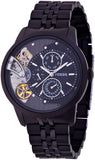 Buy Shop Fossil Townsman Mechanical Black Dial Black Steel Strap Watch for Men - ME1136 USA Online