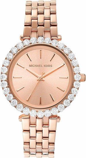 Buy Shop Michael Kors Darci Quartz Rose Gold Dial Rose Gold Steel Strap Watch For Women - MK4514 USA Online