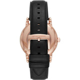 Buy Shop Emporio Armani Luigi Automatic Silver Dial Black Leather Strap Watch For Men - AR60013 USA Online