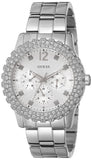 Buy Shop Guess Dazzler Diamonds Silver Dial Silver Steel Strap Watch for Women - W0335L1 USA Online