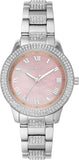 Michael Kors Tibby Multifunction Crystals Pink Dial Silver Steel Strap Watch for Women - MK4686