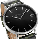 Coach Charles Black Dial Black Leather Strap Watch for Men - 14602157