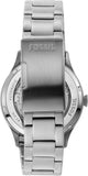 Buy Shop Fossil Forrester Automatic Skeleton Black Dial Silver Steel Strap Watch for Men - ME3180 USA Online