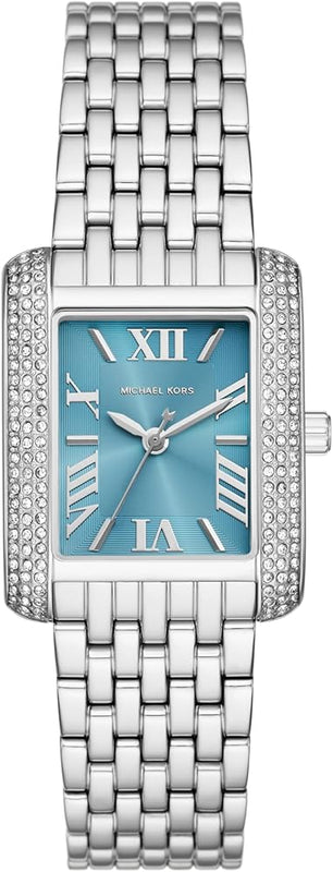 Buy Shop Michael Kors Emery Analog Three Hand Blue Dial Silver Steel Strap Watch for Women - MK4829 USA Online