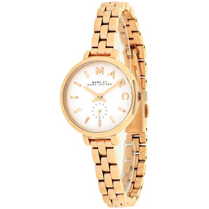Buy Shop Marc Jacobs Sally White Dial Rose Gold Steel Strap Watch for Women - MBM8643 USA Online