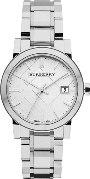 Buy Shop Burberry The City White Dial Silver Steel Strap Watch for Women - BU9100 USA Online