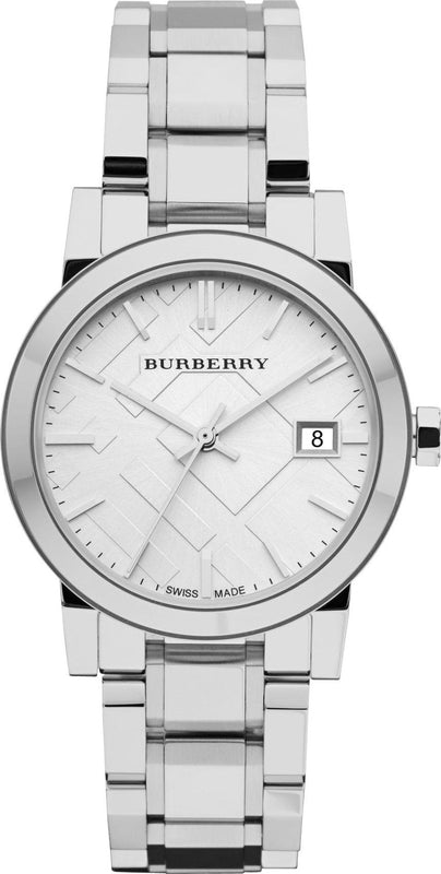 Buy Shop Burberry The City White Dial Silver Steel Strap Watch for Women - BU9100 USA Online