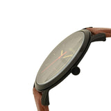 Buy Shop Fossil The Minimalist Black Dial Brown Leather Strap Watch for Men - FS5305 USA Online