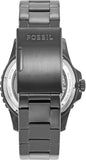 Buy Shop Fossil FB-01 Automatic Skeleton Black Dial Grey Steel Strap Watch for Men - ME3201 USA Online