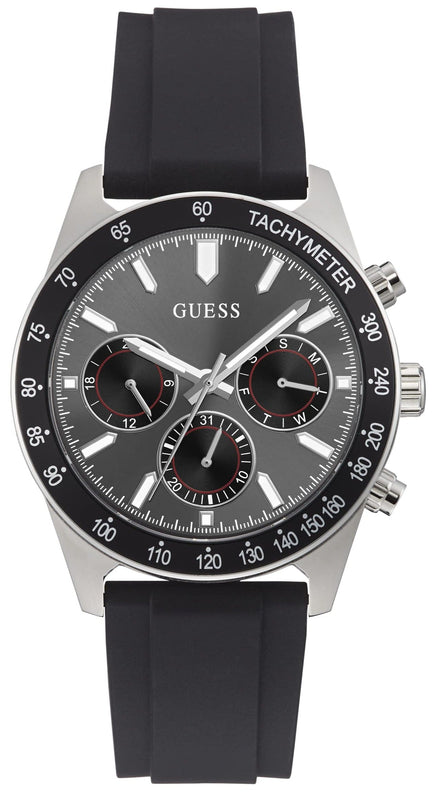 Buy Shop Guess Altitude Chronograph Black Dial Black Rubber Strap Watch for Men - GW0332G1 USA Online