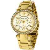Buy Shop Michael Kors Parker White Dial Gold Steel Strap Watch for Women - MK6056 USA Online