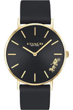 Buy Shop Coach Perry Black Dial Black Leather Strap Watch for Women - 14503333-C USA Online