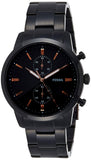 Buy Shop Fossil Townsman Chronograph Black Dial Black Steel Strap Watch for Men - FS5379 USA Online