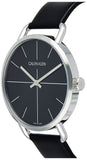 Buy Shop Calvin Klein Evan Black Dial Black Leather Strap Watch for Men - K7B211CZ USA Online