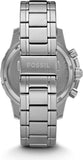 Buy Shop Fossil Dean Chronograph Black Dial Silver Steel Strap Watch for Men - FS4542 USA Online