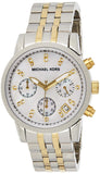 Buy Shop Michael Kors Ritz Chronograph White Dial Two Tone Steel Strap Watch for Women - MK5057 USA Online