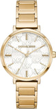 Buy Shop Michael Kors Addyson Three-Hand White Dial Gold Steel Strap Watch for Women - MK4712 USA Online