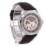 Bulova Classic Skeleton Automatic Brown Dial Brown Leather Strap Watch for Men - 96A120